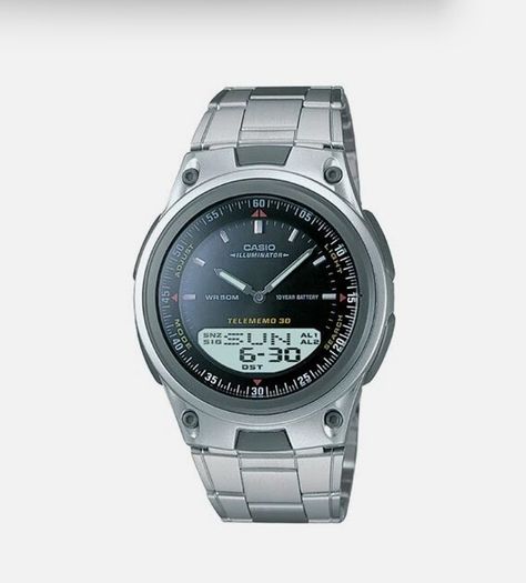 Casio New With Tags AW80 Anadigit Telememo, Alarm, Stopwatch, Wristwatch