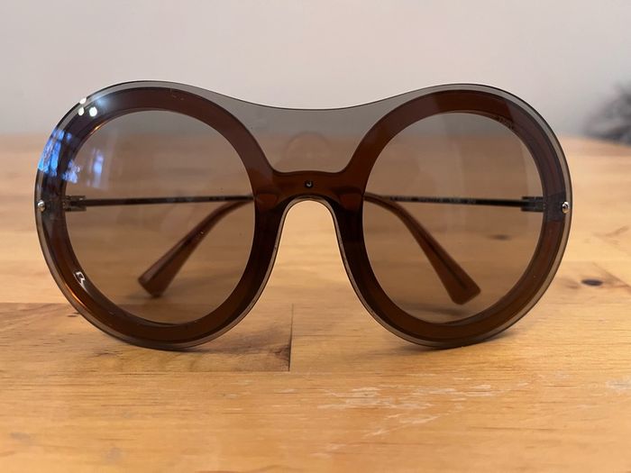 Emporio Armani, bug eye aviator sunglasses, comes in original box with the receipt