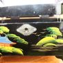 Vintage Japanese Music Jewelry Box Handpaint Black Lacqured 7" x 4,5" H-4" Image 10