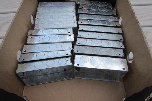 2 Gang Flush Metal Boxes x 20 for Sale