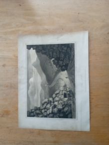 antique engraving of the Scalp, Enniskerry, county Wicklow