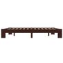 Bed Frame Dark Brown Solid Pine Wood 180x200 cm 6FT Super King Image 5