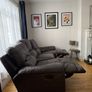 Leather recliner sofa and matching armchair Image 3