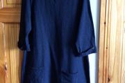 M&amp;S Ladies Navy jersey Tunic Top size 16 includes Postage