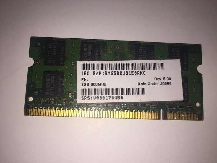 Samsung Ram Memory 2 Gb