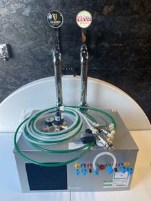 2 tap draught system with single taps