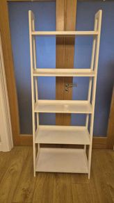 White Ladder Bookcase with 5 Shelves