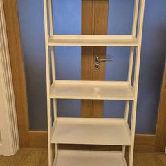 White Ladder Bookcase with 5 Shelves