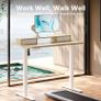 Standing Desk with Fabric Drawers, 100x60cm, Natural 2 Drawers, C-Clamp Compatible, 4 Memory Presets, 72-118cm Height Range, Multiple Sizes & Colors, Durable Steel Frame. Image 3