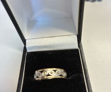9ct gold and silver ring