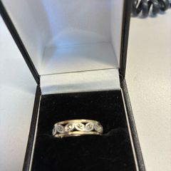9ct gold and silver ring