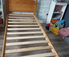 Wooden single bed