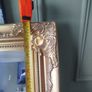 Gold affect mirror. Looks antique. Image 4