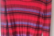 Genuine Tommy Hilfiger Metallic Striped Cable Knit Jumper  Size M