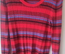 Genuine Tommy Hilfiger Metallic Striped Cable Knit Jumper  Size M