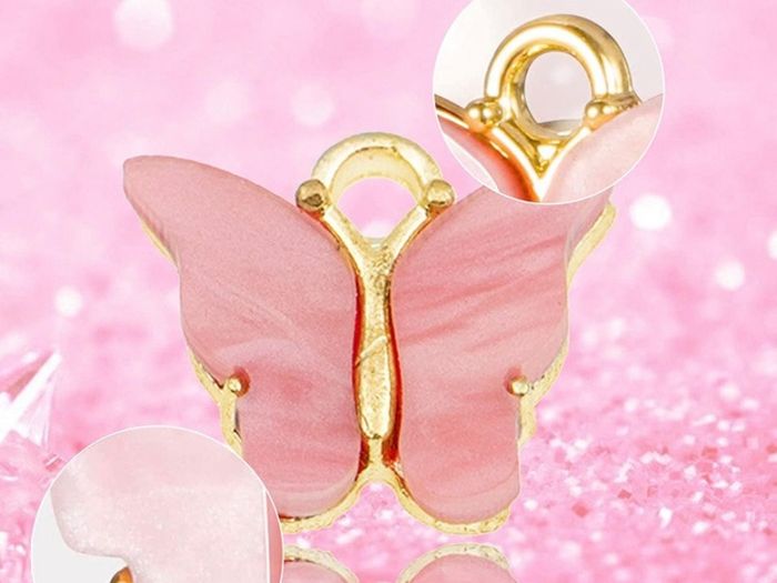 63 PCS Butterfly Charms Acrylic Butterfly Pendants for Jewelry Making DIY Necklace Bracelet Earring Making Crafting Accessory (FREE POSTAGE)