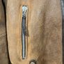 NEW Unisex Merino Wool Brown Retro REAL SHEEPSKIN Shearling Biker Leather Jacket Size S Image 9