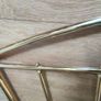 Headboard king bed gold colored metal frame Image 4