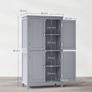 Bathroom Cabinet 4 door Grey Image 4