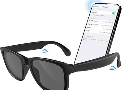 Smart Glasses Hands-Free Calling AI Chat Logging Music Playback Bluetooth Sunglasses for Men Touch Control Selfie Anti Glare
