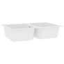 Kitchen Sink White 76 x 48 x 30 cm Quartz and Resin Image 4