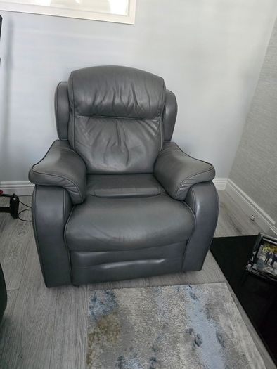 Sofa two seater and electric recliner leather