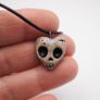Handmade Mini Heart Skull Necklace Image 2