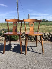 2 Wooden Chairs