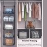 Brand New 5-Shelf Metal Hanging Closet Organiser Wall Mounted - Black. Image 4