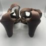 ECCO Ladies Brown Leather High Heel Sandals Size 9 EU40 Image 7