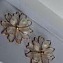 Gold & Cream Sakura Blossom Floral Statement Earrings Image 2