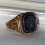 Vintage 9ct Gold Mens Signet Ring Image 5