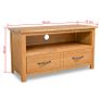 TV Cabinet 90x35x48 cm Solid Oak Wood Image 7