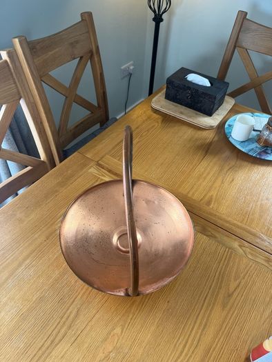 Vintage Copper Basket/Fruit Bowl