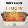 BRAND NEW 1400W household multi-function cooking pot diy electric hot pot household smoke-free electric grill BBQ machine grill Image 6