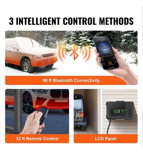 Bluetooth App Control Diesel Air Heater, 12V 2KW
