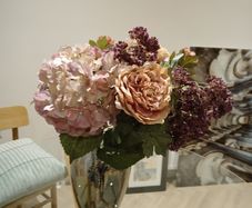 Vase with Artificial Flowers