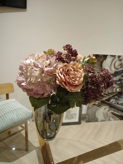 Vase with Artificial Flowers