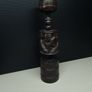 Heavy African Carved Wooden Candle Holder / Decorative Stand 25.5cm Image 2