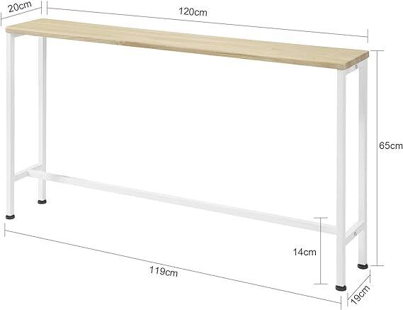 Narrow Console Table  Console Side Table End Table Entryway Table Frame and 4 Iron Legs
