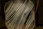 Vintage cut crystal glasses platter