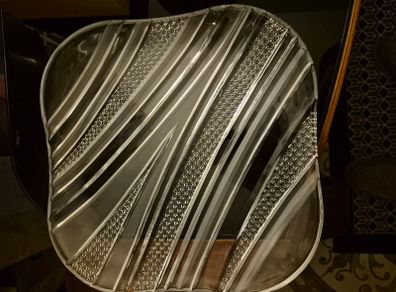 Vintage cut crystal glasses platter
