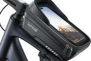 Lamicall Waterproof Bike Frame Bag - [1s Remove &amp; Install] 2025 Bicycle Phone Pouch with Reflective Strip Sun Visor, Crossbar Top Tube Stem Bag for Mountain Bike Cycling, TPU Screen for Phone up to 7