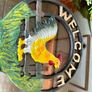 Welcome Antique Cast Iron Entryway Decor Wall Hanging Plaque Rooster Image 9