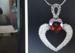 18KT White Gold Filled Crystal Heart Pendant