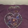 German made Walther Glass  Heart Shaped Trinket Bowl Image 2