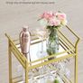 Serving trolley elegant gold or black  with castors drinks trolley dining trolley Image 3