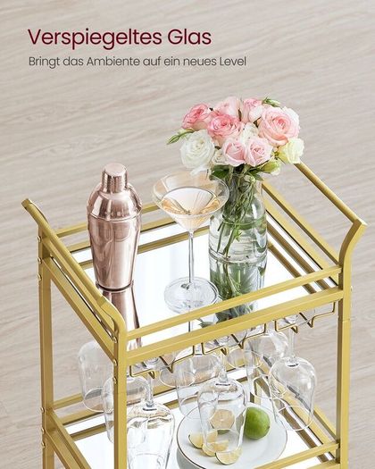 Elegant Serving trolley on wheels Drinks trolley