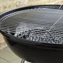 BBQ Grill with Porcelain-Enamelled Lid & Bowl, Tripod Stand & Wheels, Chromed Grill Grate Black Image 4
