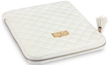 New Ipad 3 / 2 Alesha Quilted Leather Case Cover REDUCED  Black , Cream By Covert